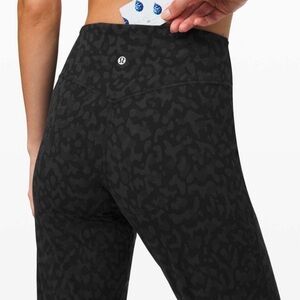 Lululemon 3/4 length leggings black and grey